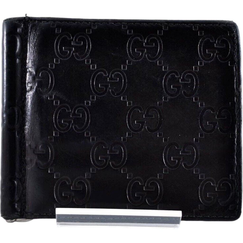 804179j Gucci Wallet Shima Card Case Black Leather